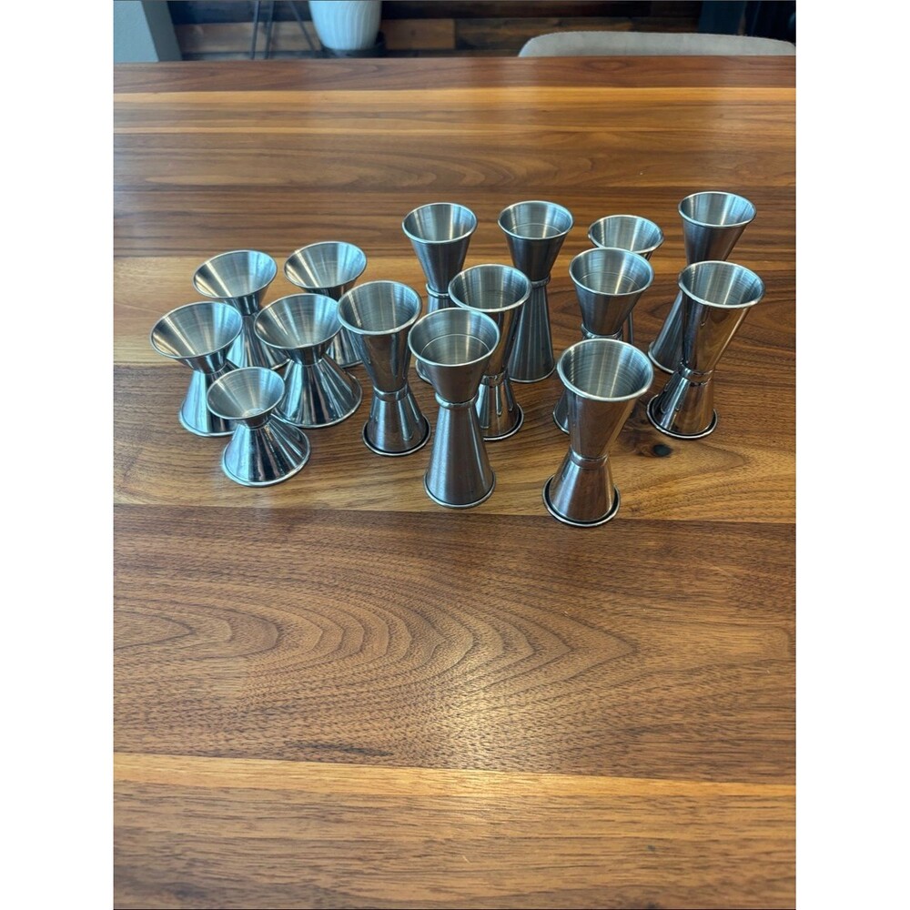 Bar Alcohol Pouring Jiggers for Cocktails Restaurant Set of 15 Many Sizes
